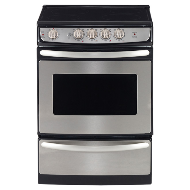 Cuisinière électrique encastrable 24", 3 pi³, inox