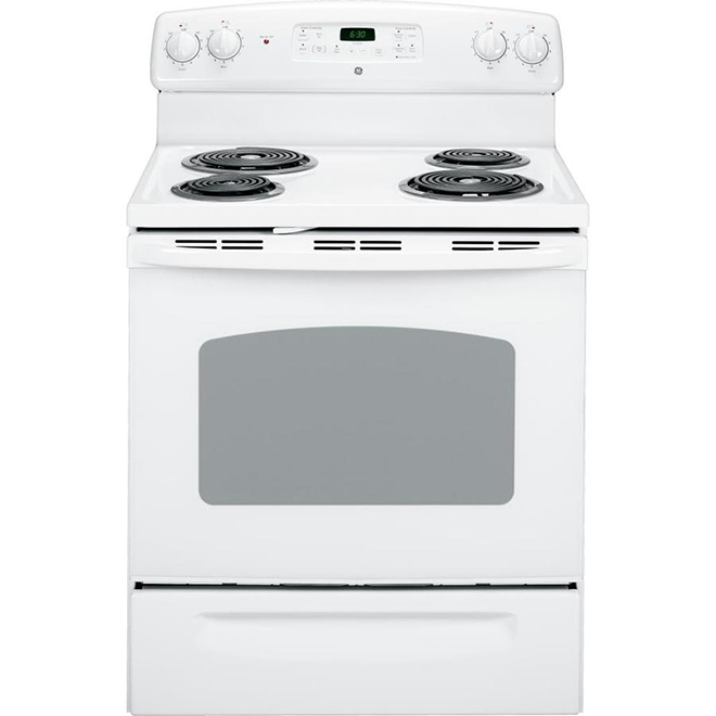 Cuisinière électrique autoportante, 5 pi³, blanc