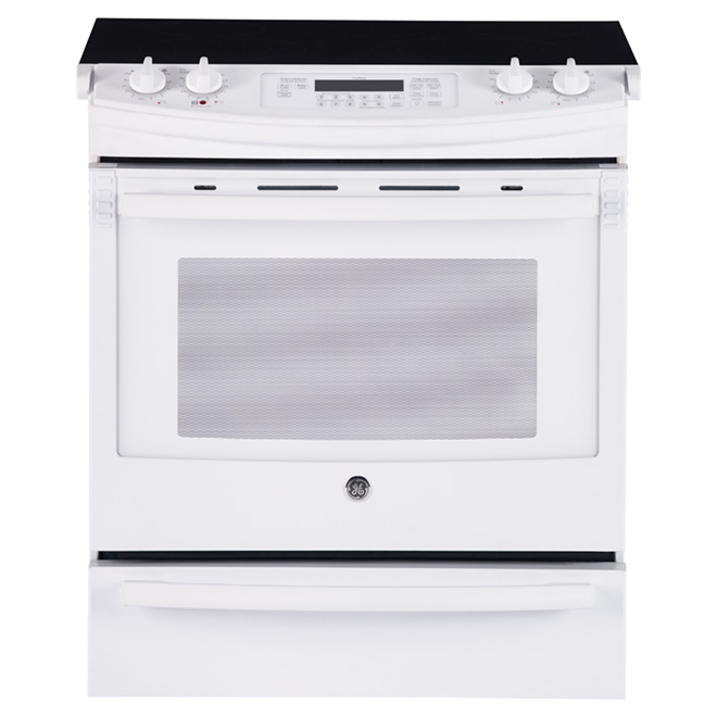 Cuisinière électrique encastrable, 5,2 pi³, blanc