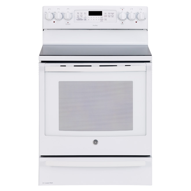 Cuisinière électrique à convection, 7,2 pi³, blanc