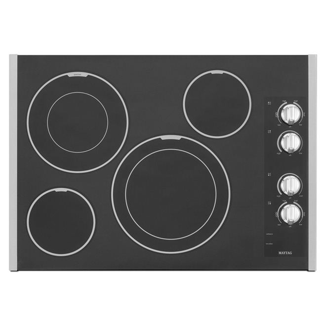 Surface de cuisson encastrée électrique 30", acier inox