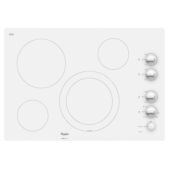 Surface de cuisson encastrée électrique 30", blanc pur