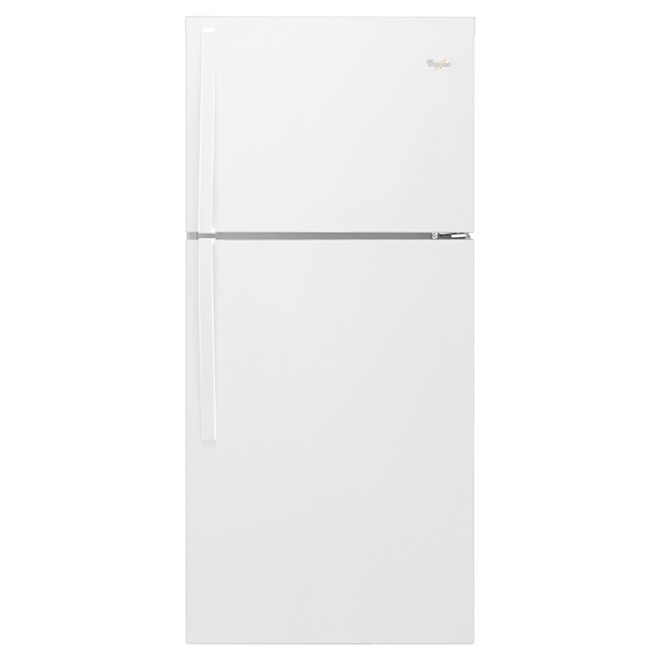Réfrigérateur à congélateur supérieur 19,2 pi³, blanc