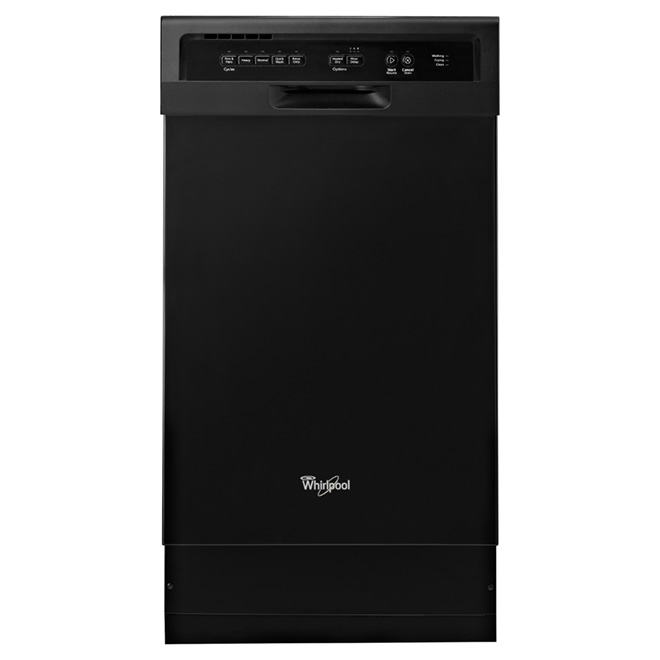 Dishwasher with Quick Wash Cycle - 18" - Black