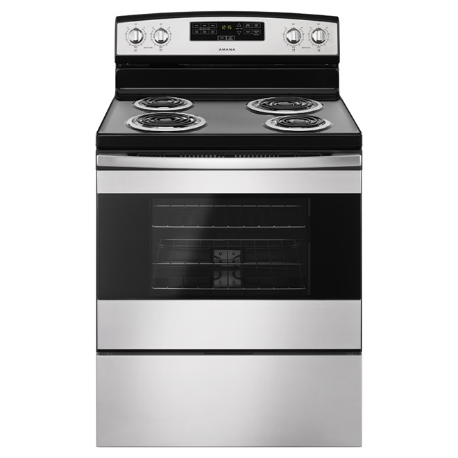 Cuisinière électrique température Bake Assist 30", Noir/Inox