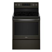 Cuisinière électrique amovible, 5,3 pi³, inox noir