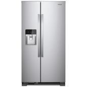Réfrigérateur avec distributeur d'eau/glaçons, 21 pi³, inox