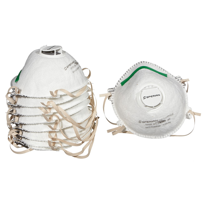 Masques jetables avec soupapes, boite de 10