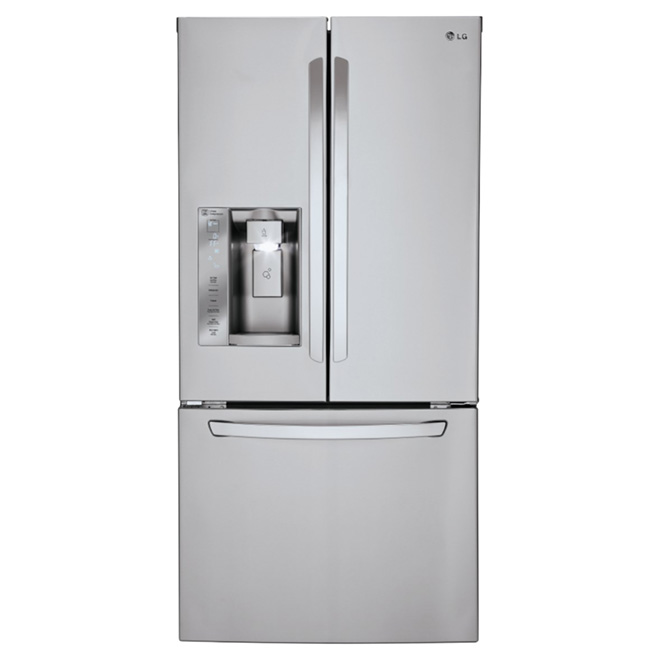 Réfrigérateur à portes françaises 24,2 pi³, inox