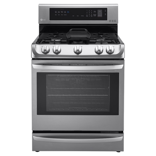 Cuisinière au gaz autoportante, 6,3 pi³, inox