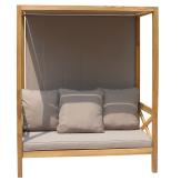 Patio Day Bed - Rio - Acacia Wood - Acacia/Taupe