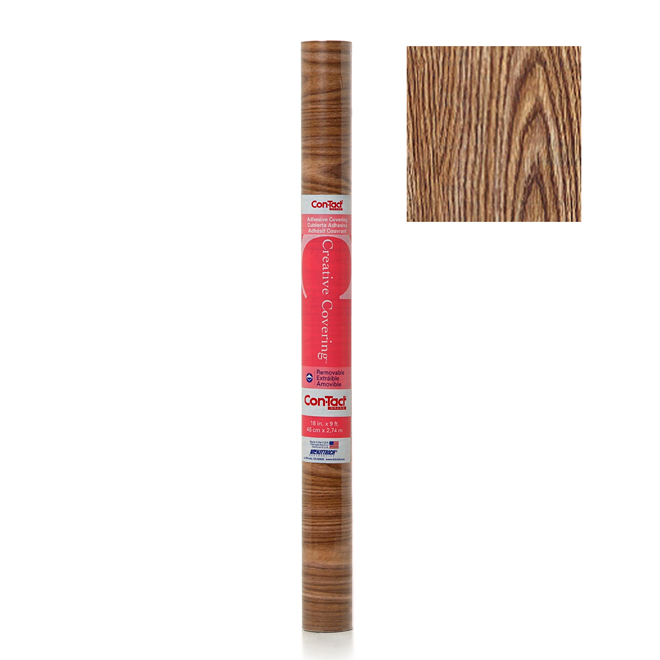 Vinyle autocollant «Chêne» 18 po x 9 pi
