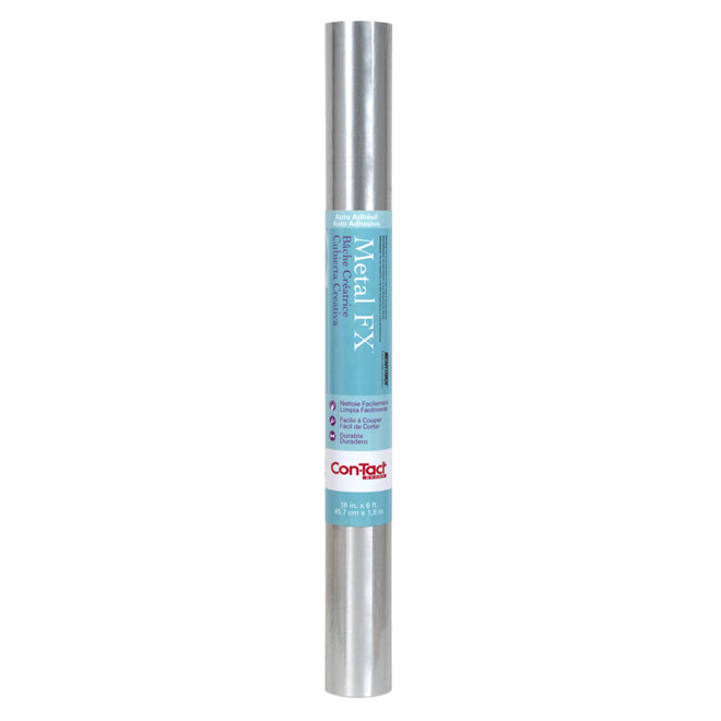 Revêtement adhésif, fini acier inoxydable