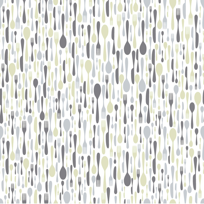Revêtement de tablette non-adhésif, 18"x8', multicolore