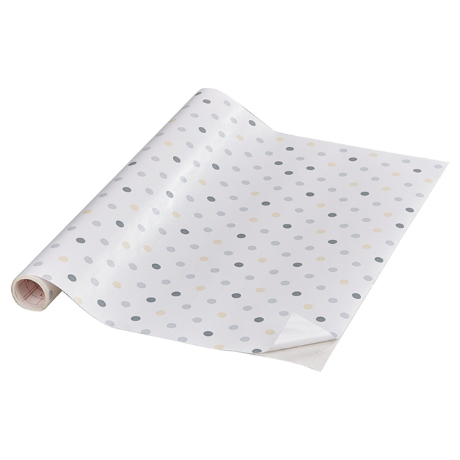 Revêtement de tablette en PVC, 18" x 9', gris