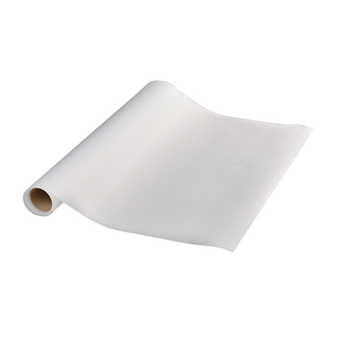 Revêtement de tablette non-adhésif, plastique, 18"x9', clair