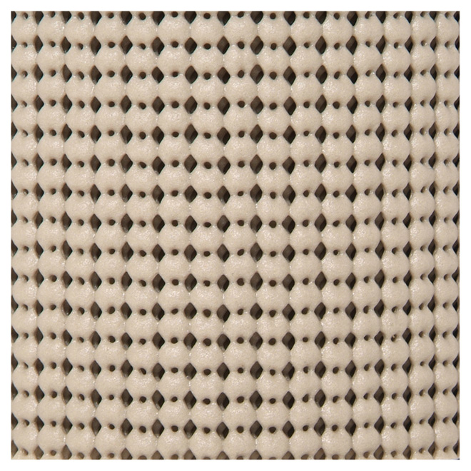 Revêtement de tablette non-adhésif en PVC, 12" x 10', taupe