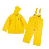 Habit de pluie réglable 2 pcs pour homme, PCV/poly, jaune, P
