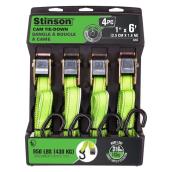 Auto-Locking Tie-Downs - 6' - 4-Pack