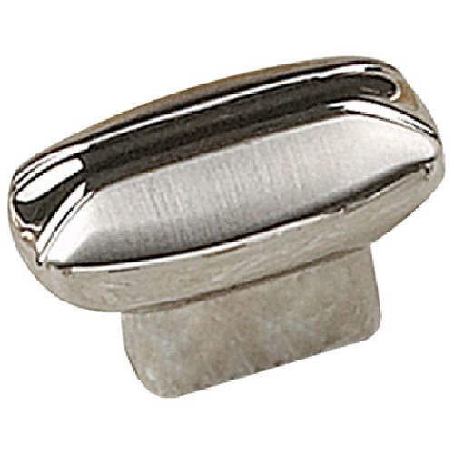 Bouton en métal chrome et nickel brossé