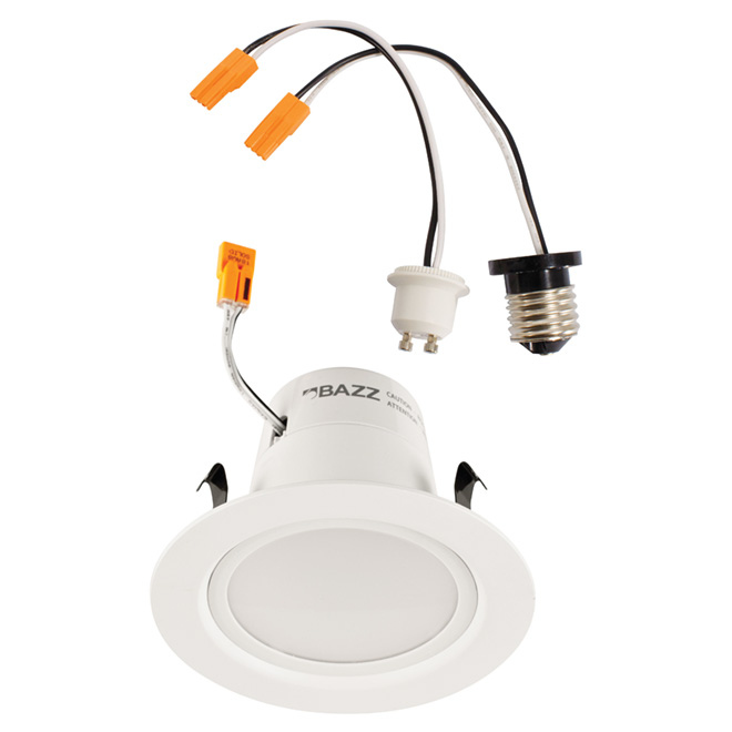 Lampe encastrée blanche de 4", conversion DEL