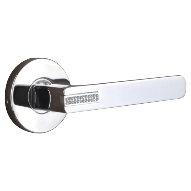 Poignée à levier pour couloir « Linea », cristal/chrome