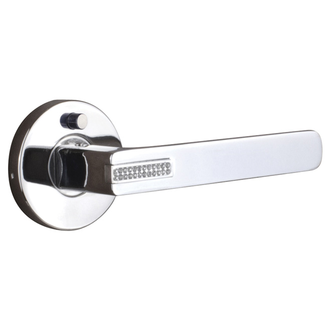 Poignée à levier privée « Linea », cristal/chrome