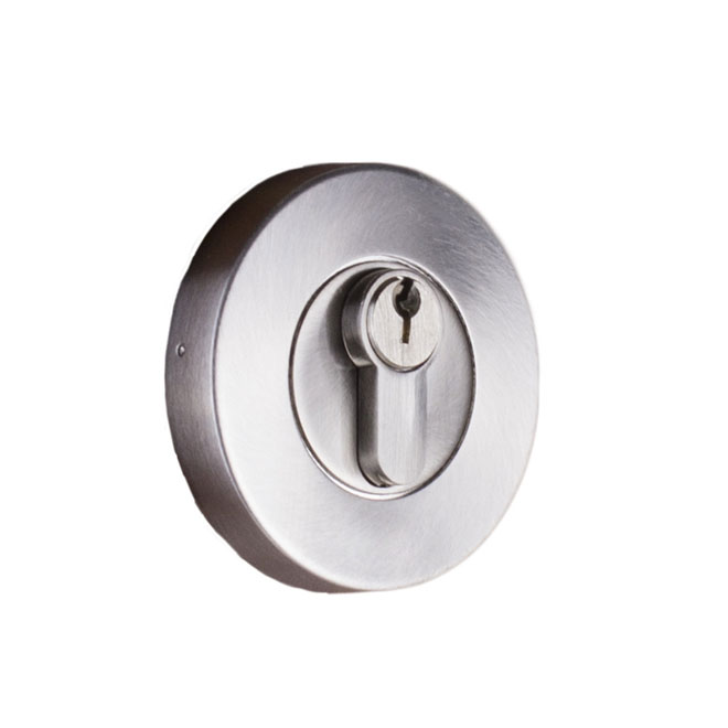 Pêne dormant simple, nickel satiné