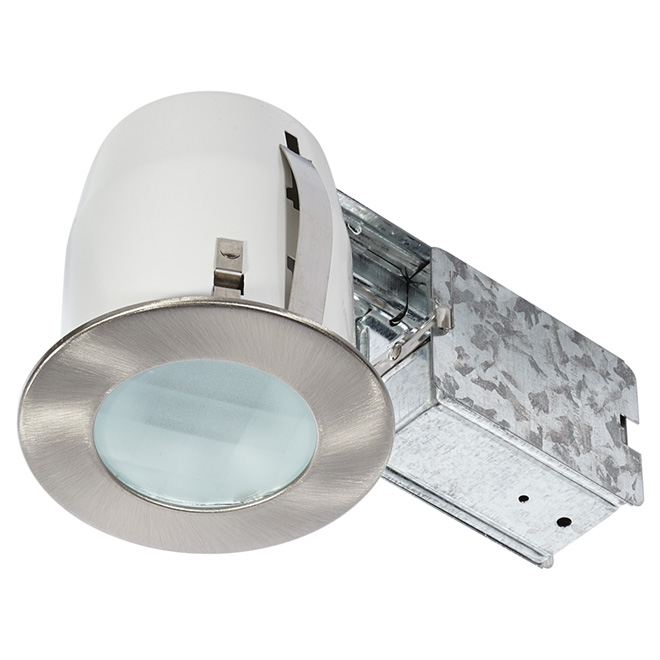 Luminaire encastré DEL pour douche, 7 W, acier brossé