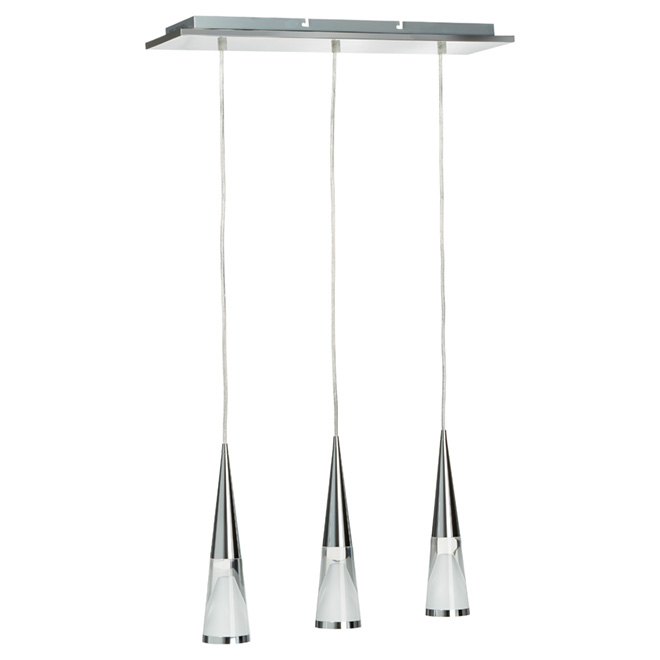 "Nexa" 3-Light LED Pendant Light - Chrome