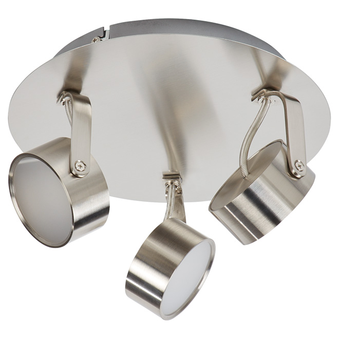 "Focus" 3-Light LED Ceiling Light - Brushed Steel