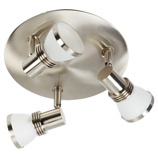 "Accent" 3-Light LED Ceiling Light - Brushed Steel