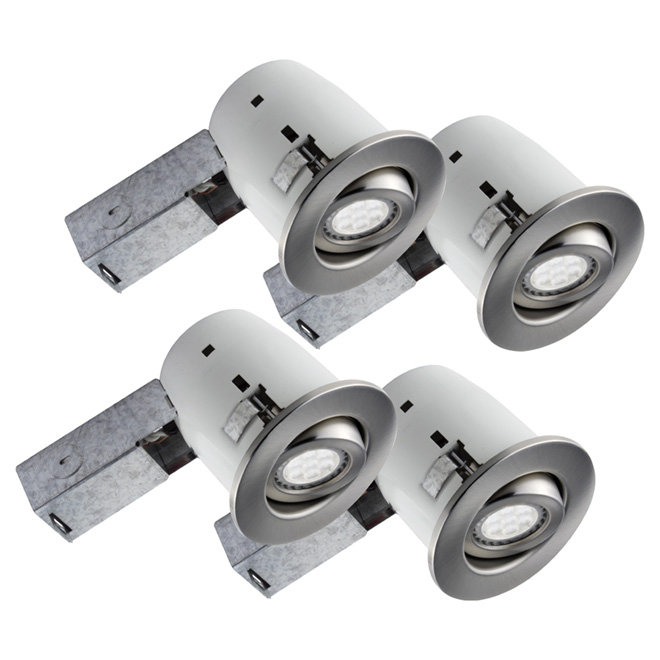 Jib Recessed Lighting Kit - 3 7/8" - Brushed Steel