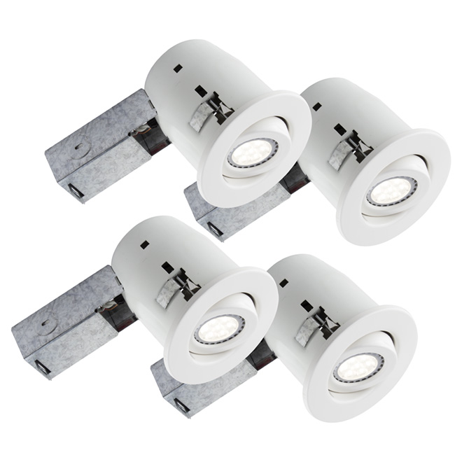 Ensemble de lumières encastrées Jib, 3 7/8", blanc mat