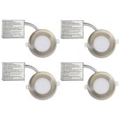 Luminaires encastrés à intensité réglable, DEL 11 W, 4/pqt