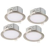 Recessed Lights - Slim - 11W LED - Brushed Steel - 4/Pk