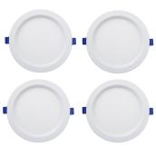 Recessed Light - Slim - 12 W LED - Matte White- 4-Pack