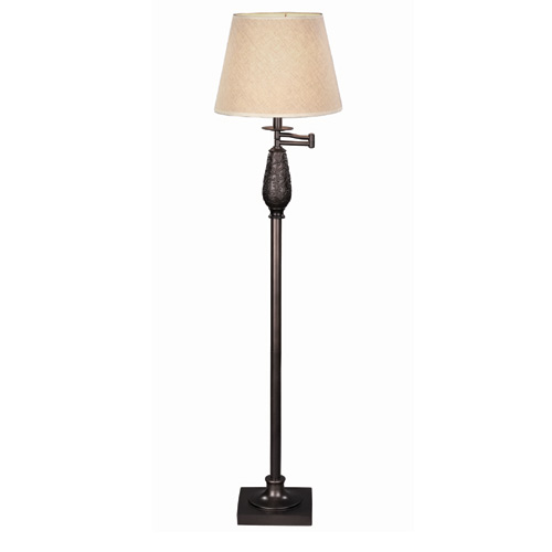 Lampe sur pied 59,5", Clay, bronze