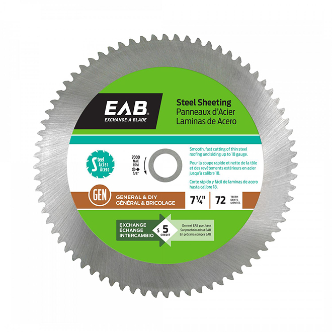 Roofing Circular Saw Steel Blade - 7"