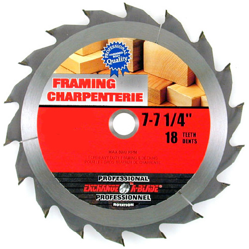 Lame de scie circulaire « Charpente », 7 po, 18 dents