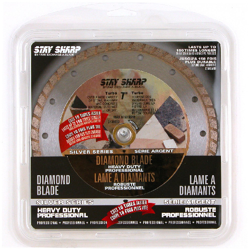 Lame de scie circulaire en diamant turbo «Stay Sharp», 7 po