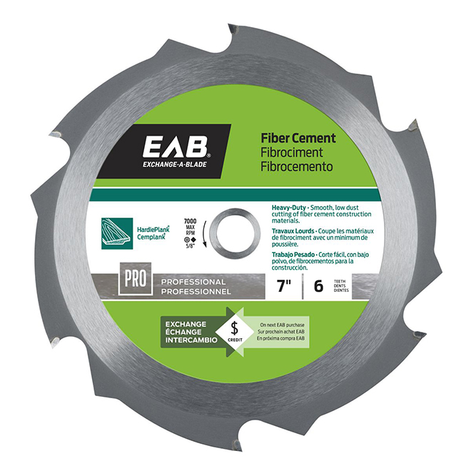 Fibre Cement Carbide Blade - 7/14" - 6TH