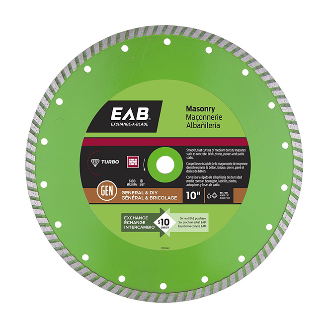 "Green Series" Turbo Diamond Blade - 10"