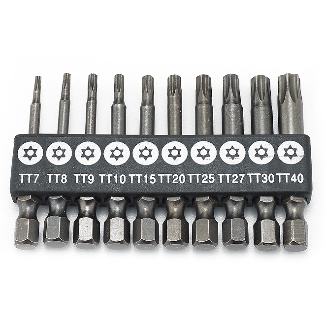 Security Torx Impact Driver Bit Clip - 10-Pieces