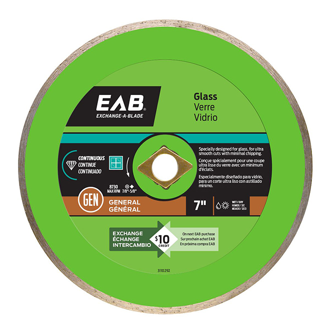 "Green Series" Continuous Diamond Blade - 7"