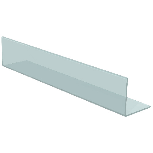Moulure d'angle en PCV, 3/4 po x 3/4 po x 8 pi, transparente