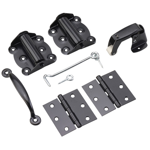 Ensemble de quincaillerie pour porte-moustiquaire, noir