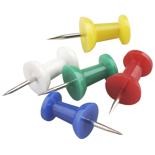 Punaises assortis, métal/plastique, 3/8", Pqt/20