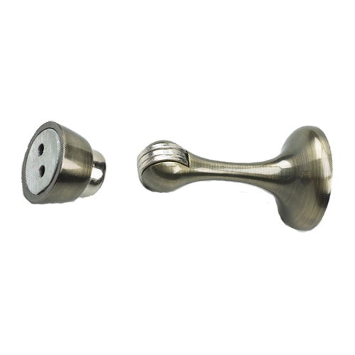 Butoir de porte magnétique de 3" en acier laiton antique