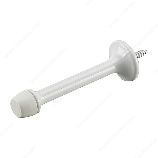 Butoir de porte rigide de 3" en acier blanc